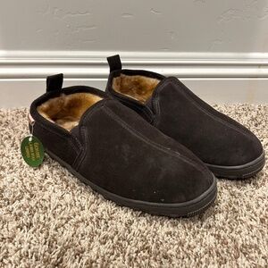 Tamarac Men’s Suede Slippers w/ Genuine Lambswool Lining | Size 10